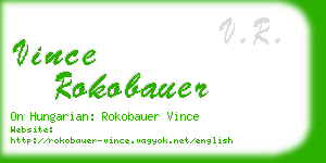 vince rokobauer business card